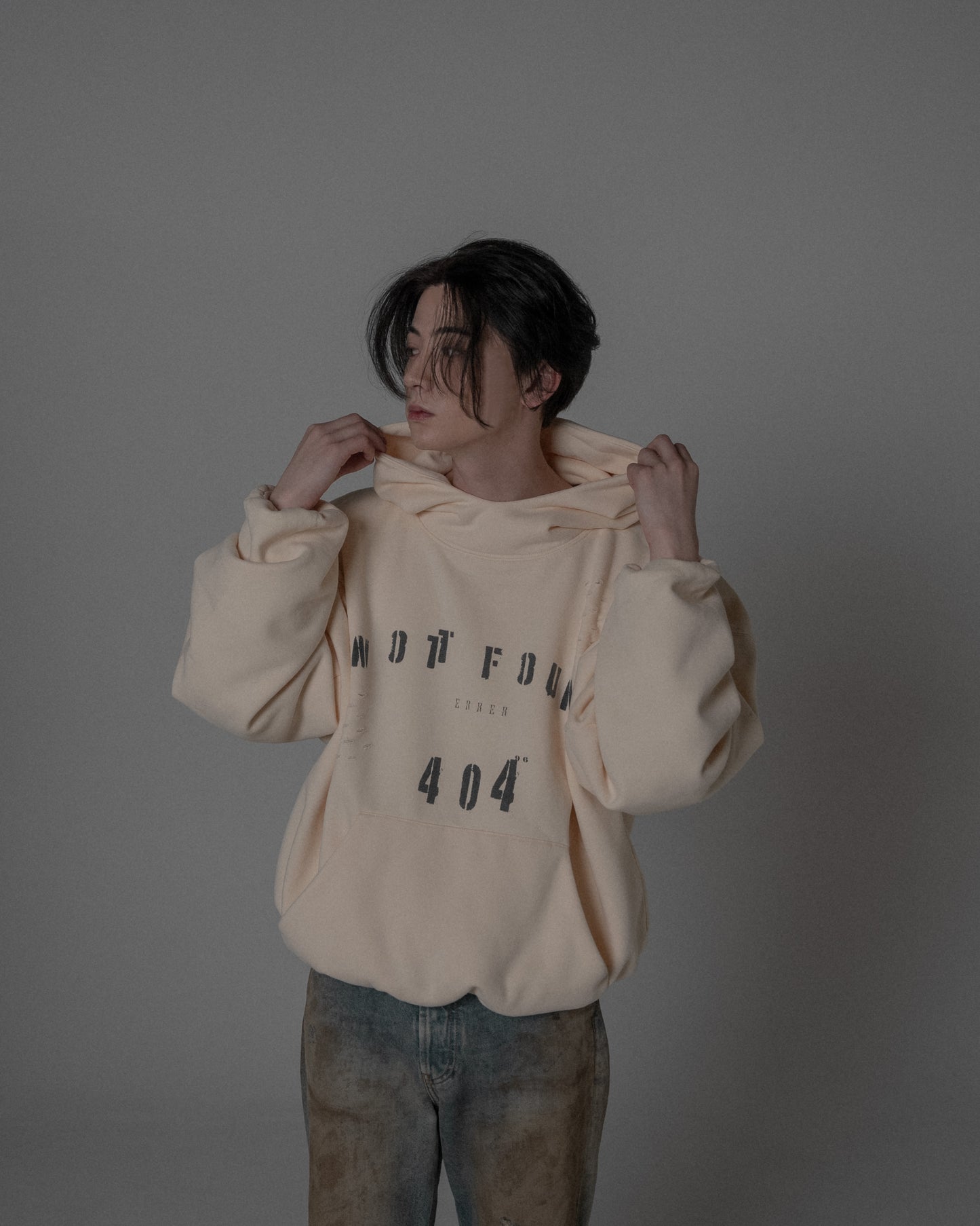 Drop1. 404 Hoodie / CREAM