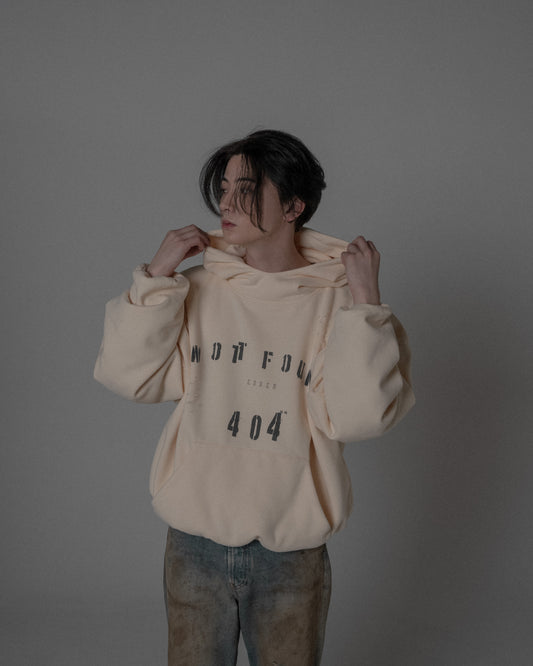 Drop1. 404 Hoodie / CREAM